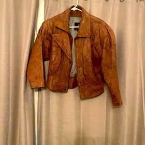 Byrnes and baker leather jacket size xs